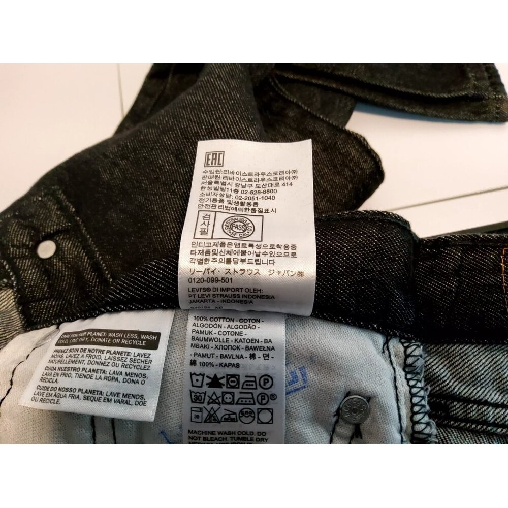 New Levi's 501 Original Fit Jeans Mens 30x30 Black Button Fly Academia Workwear￼ - Picture 12 of 12